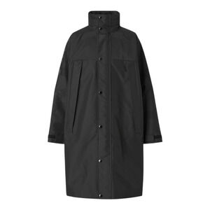 Burberry Men’s Black Perforated Logo Packaway Hood Technical Car Coat XL NWT